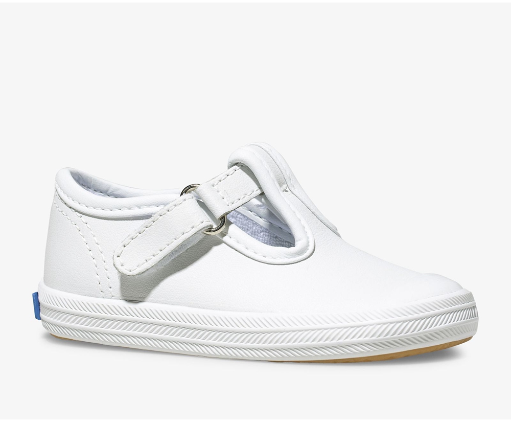 Slip Ons Keds Enfant Blanche - Champion Toe Cap T-Strap - 183-YEPUZA